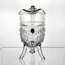 Richards &amp; Hartely Mayflower Tripod Creamer, Antique Glass c1870s EAPG F... - $40.00