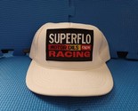 Vintage Superflo Racing Trucker Hat Patch White Mesh Exxon Motor Oil Sna... - £14.97 GBP