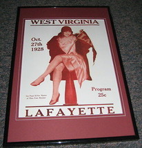 1928 WVU West Virginia vs Lafayette Football Framed 10x14 Poster Official Repro - £38.88 GBP