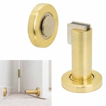 Magnetic Door Stopper Holder Flat Catch Doorstop Guard Office Fitting Screw Gold - £15.17 GBP
