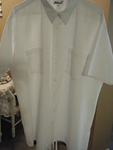 HABAND WHITE SHORT SLEEVE SHIRT 2 BREAST POCKETS SIZE 18 - £8.98 GBP