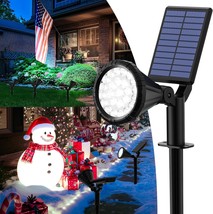 Solar Spot Lights Outdoor Waterproof Flag Pole Light Solar Powered Hallo... - £42.80 GBP