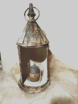 Primitive new chippy tin Candle Lantern with led Candle image 2