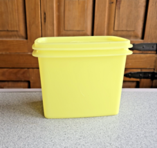 Vintage Tupperware Yellow Container 1243-6 &amp; Lid 1244-5 - $8.00