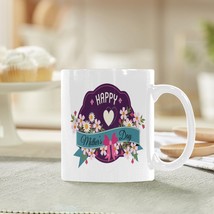 Ceramic Mug – 11 oz White Coffee Mug – Mother&#39;s Day Gift - HMD Purple - £10.60 GBP