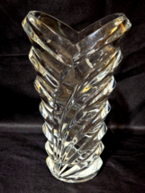 Vintage MIKASA 9&quot; Vase - WYNDHAM Pattern - NEW Art Deco Design - CRYSTAL... - $20.54