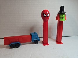 Lot of 3 Vintage PEZ Dispensers - Spiderman , Truck , Witch - £8.07 GBP