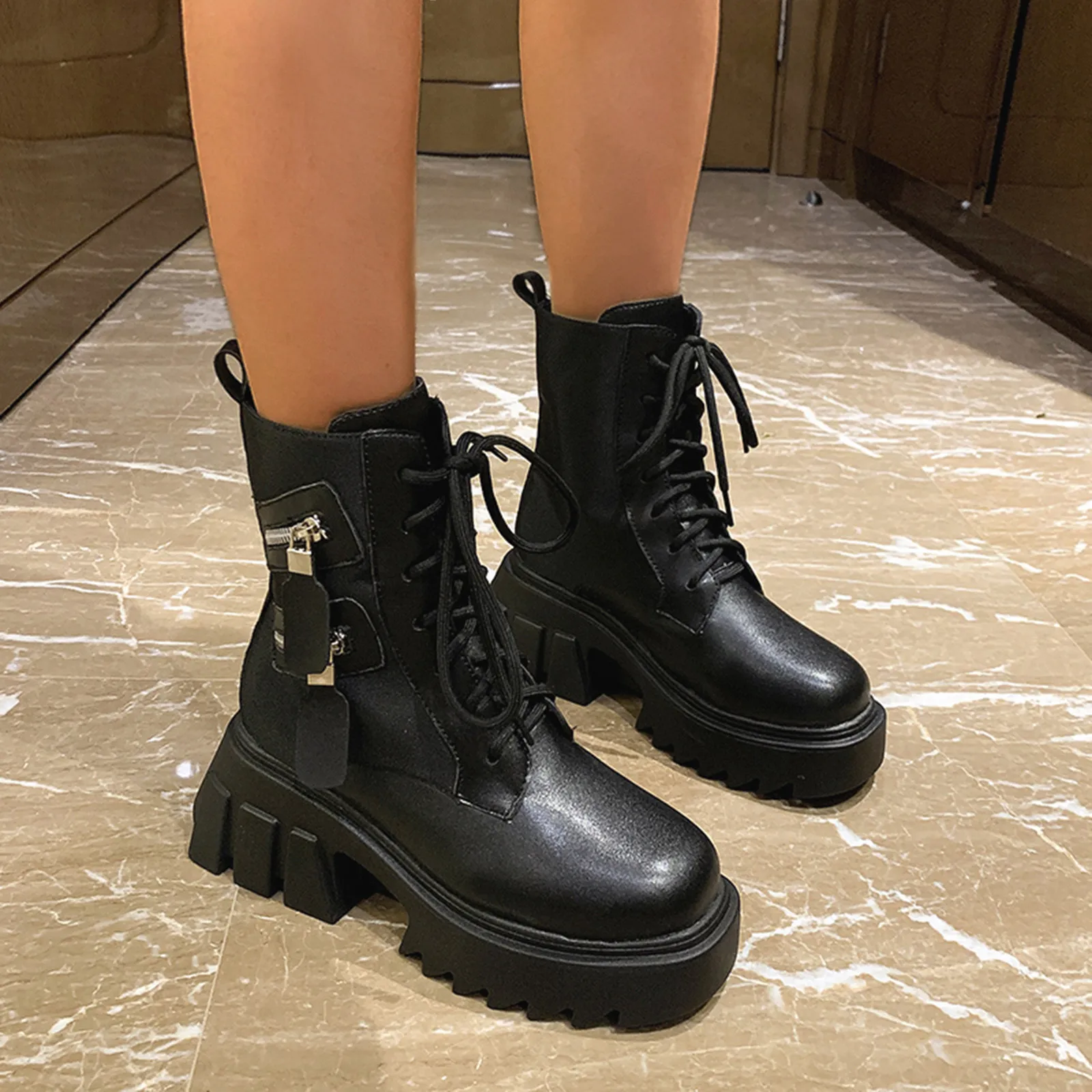 Boots Platform For Women For Women Fashion Boots Flats boy Boots Shoes Womens wo - $124.16