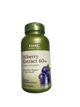 GNC Herbal Plus BILBERRY EXTRACT 60mg 100 Capsules EXP 06/2025+ - $26.35