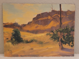 Patty Voje Original Painting OVER YONDER 9x12 Unframed St Paul MN Columbia Hills - £103.11 GBP