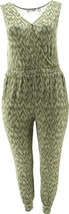 G by Giuliana LounGy Olive Ikat Knit Jogger Jumpsuit Size P2X NIP - £35.54 GBP