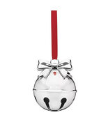 Lenox 2024 Jingle Bell Ornament Annual Silver Bow Red Ribbon Rings Chris... - $28.00
