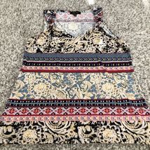 Melissa Paige Womens Petite Boho Top Sleeveless Tunic Size PL Multi Colo... - $163.59 MXN
