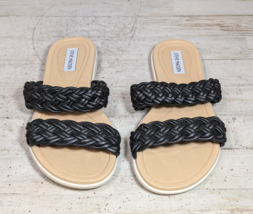 Steve Madden Flip Flop Sandals Braided Black Tan White BEI801S4 Women Si... - £11.16 GBP