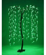 5.5 Ft Willow Tree 200 GREEN LED Lights Indoor Outdoor Garden Patio Porc... - $1,627.47 MXN
