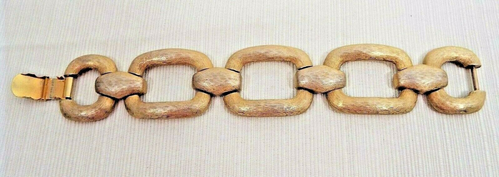 Signed P.E.P. Vintage Erwin Pearl Bold Couture Gold Tone 7.5" Link Bracelet Item image 9