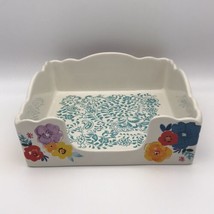 Pioneer Woman Flea Market Floral 7 in Square Napkin Holder Country Farmhouse - £11.79 GBP