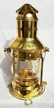 Antique Brass Oil Lamp Maritime Ship Lantern-Anchor Vintage Boat Light Lamp - £74.74 GBP