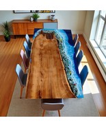 Ocean Epoxy River Table, Dining Table, Acacia Wood Countertop, Furniture... - $24,404.46 MXN+