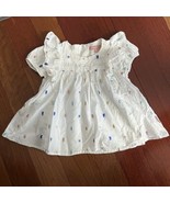 BCBG Girls White Dress Sparkle Metallic Print Ruffle Lace Size 2T - £14.19 GBP