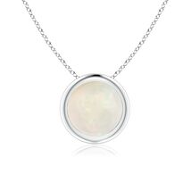 ANGARA 0.75 Ct Natural Opal Round Shape Pendant Necklace in Sterling Silver - $246.05+