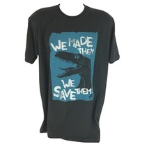 Men&#39;s &quot;We Made Them We Save Them&quot; Jurassic World Grey Graphic T Shirt Si... - $20.74