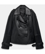 ZARA BNWT 2026. BLACK LEATHER JACKET ZW COLLECTION LIMITED EDITION. 5129... - $408.55