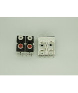 2x Pcs Pack RCA A/V Left Right White Red Dual 2 Holes 6 Pins Socket Port... - £8.87 GBP