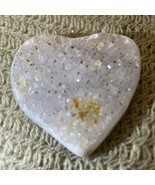Quartz Crystal Heart White Speckled  2” W X 2” H - £5.22 GBP