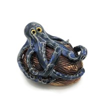 Modern Handmade Ceramic Octopus Table Sculpture, Artisan Coastal Aquariu... - £67.25 GBP+