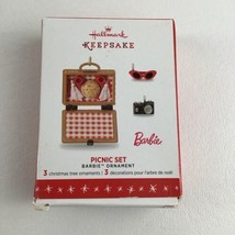 Hallmark Keepsake Christmas Ornament Barbie Picnic Cherry Pie Miniature Set 2016 - £15.75 GBP