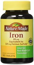 Nature Made Iron 65 mg, 365 Tablets - £12.46 GBP