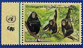 ZAYIX - 1994 - United Nations - #639 - MNH -Animals - Endangered - Chimps - £1.23 GBP