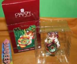 Carlton Heirloom Purr-Fect Holiday Dated 2003 Kitten Christmas Holiday Ornament - £10.89 GBP