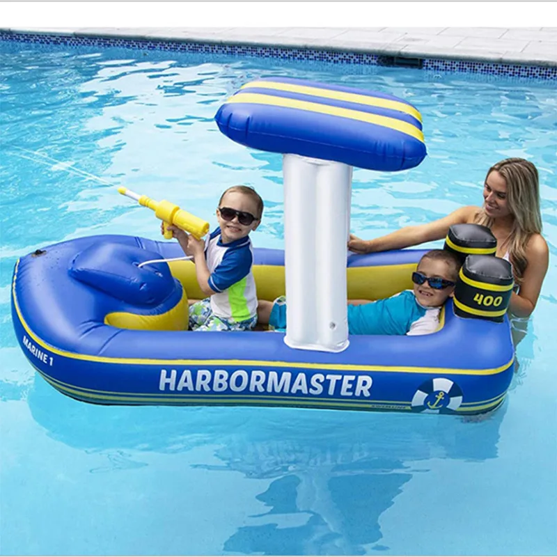Inflatable Water Jet Boat Children Water Play Toy Water Gun Inflatable S... - £58.36 GBP+