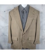Mark Shale Men&#39;s 2BTN Size 42R Sport Coat Blazer Jacket Brown Plaids &amp; C... - $18.65