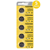 Toshiba CR1616 3V Lithium Coin Cell Battery (5 Batteries) - £11.79 GBP
