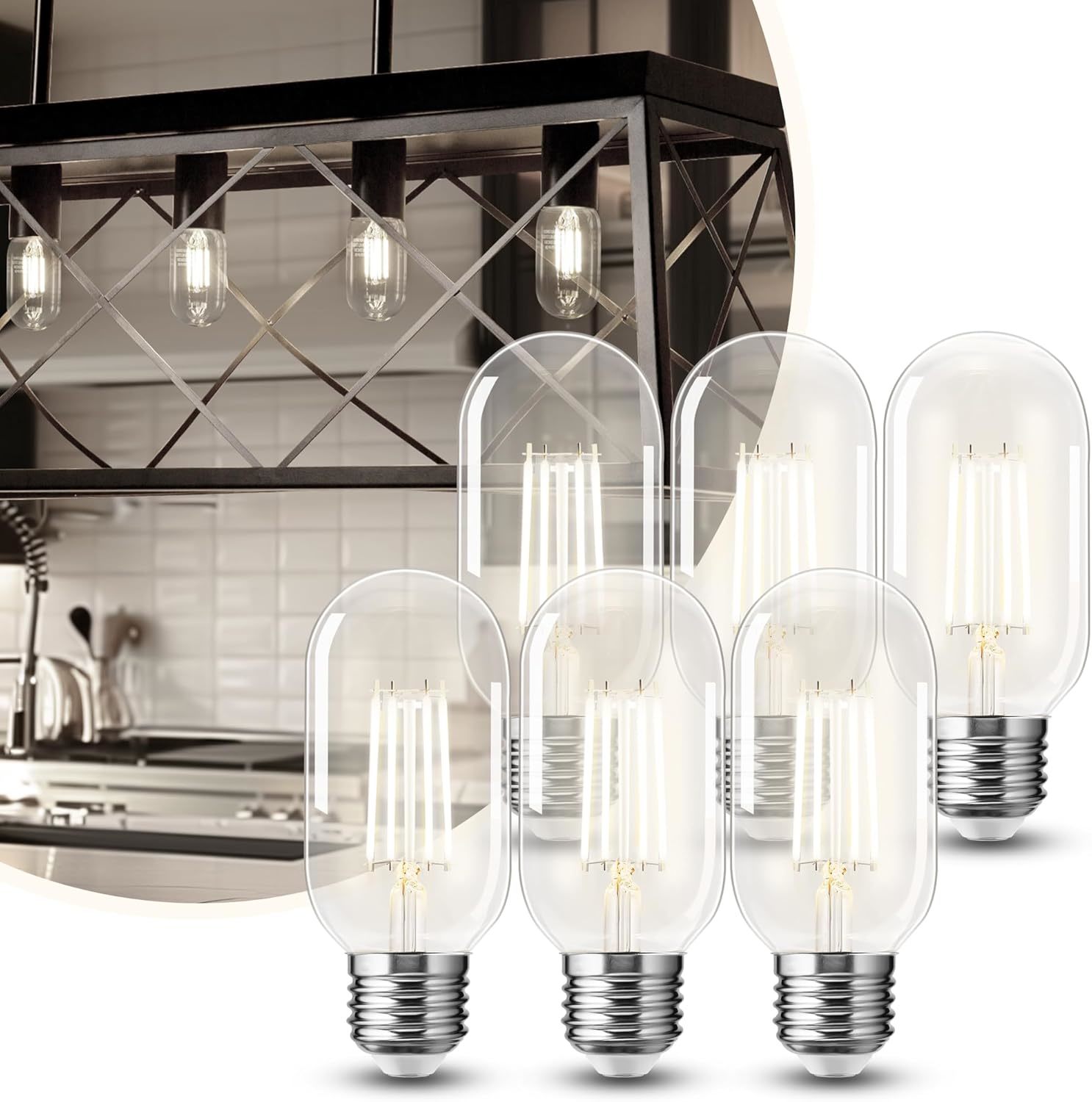 Doresshop 6 Pack Led Edison Bulbs, 4W Edison Light Bulbs, Antique Led, O... - $44.99