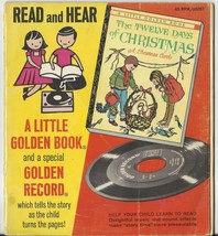 The Twelve Days Of Christmas – Read Along Book Vinyl Record – Golden Press 1963 - £4.00 GBP