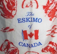 Scarf Square  25&quot; Vintage &quot;Eskimo of Canada&quot; Made in Japan Acetate - £15.03 GBP