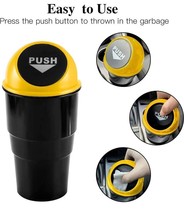 Cup Holder Trash Can Vehicle Automotive Cup Holder Garbage Can Small Min... - £4.74 GBP
