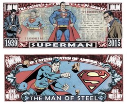 Superman Classic Comic Collectible Pack of 10 Novelty 1 Million Dollar Bills - £7.40 GBP