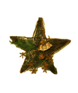 Primitive Twig wall Star with Rusty Bells and snowflakes - SALE - $32.68 CAD