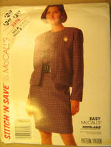UNCUT Pattern 1992 EASY McCall SIZE 8 10 12 UNLINED JACKET Dress 5576 [Z25] - £3.13 GBP