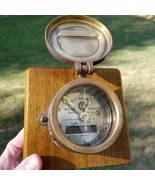 Pittsburgh Meter Division Rockwell desk shelf clock brass wood - $56.06 CAD