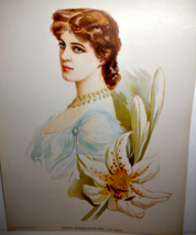 Lily Langtry Victorian Art Print Flower Women Eminent Actresses 1904 Maud Stumm - £39.83 GBP