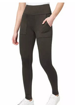 Mondetta Women&#39;s Plus 2X Brown Midweight High Rise Jacquard Knit Leggings NWT - £14.46 GBP