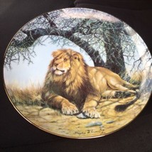 Big Cats of the World African Shade Hamilton Collection Lion Plate 1989 USA - $13.98