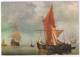 Postcard Art Calm Sea W Van Der Velde - $3.95