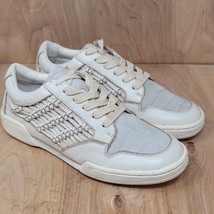 VINCE CAMUTO Women&#39;s Sneakers Sz 6 M Leather Beige Lace Up Casual Shoes - £22.25 GBP